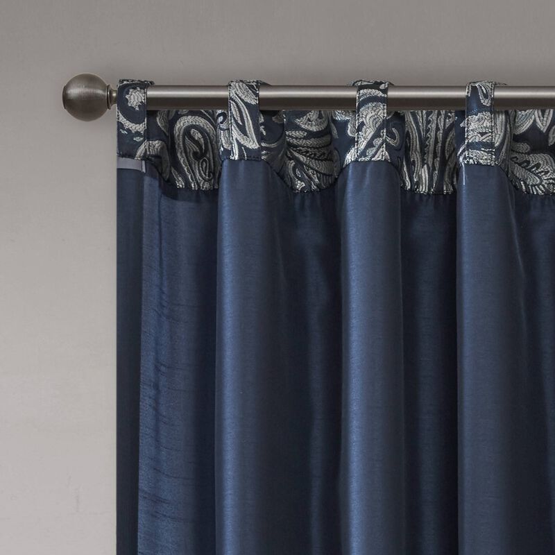 Gracie Mills Thornton Jacquard Curtain Panel Pair - 50x108" image number 2