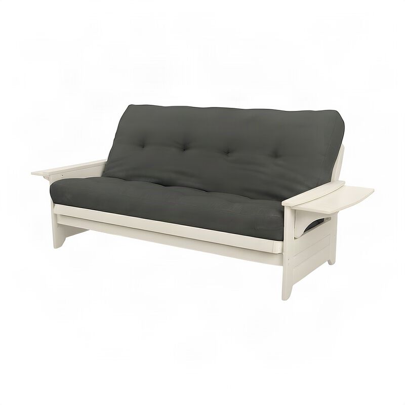 Phoenix Frame-Antique White Finish-Suede Gray Mattress image number 0