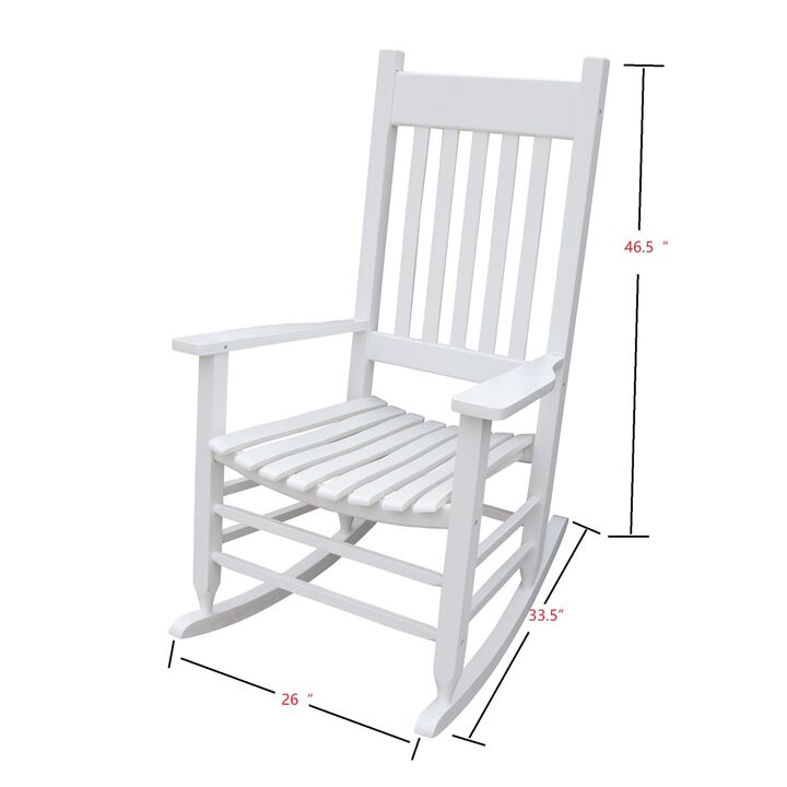wooden porch rocker chair WHITE
