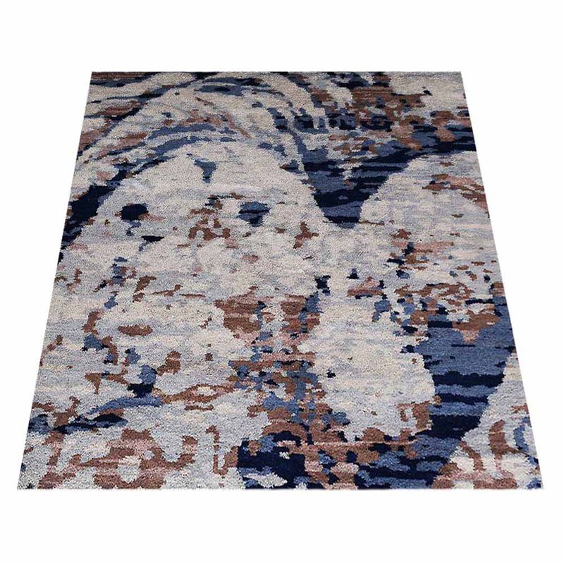 Rugsotic Carpets Hand Knotted Silk Size Area Rug Abstract Size NS1239 image number 2