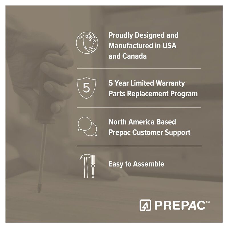 Prepac Salt Spring 6-Drawer Dresser in Drifted Gray