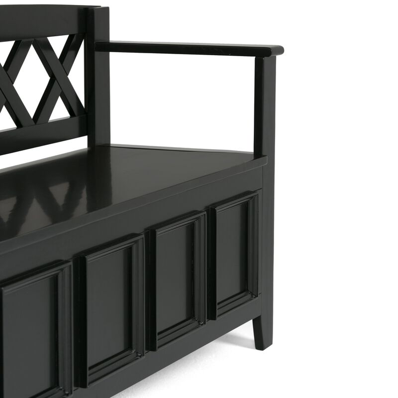 Sigzid Solid Wood Entryway Storage Bench image number 4