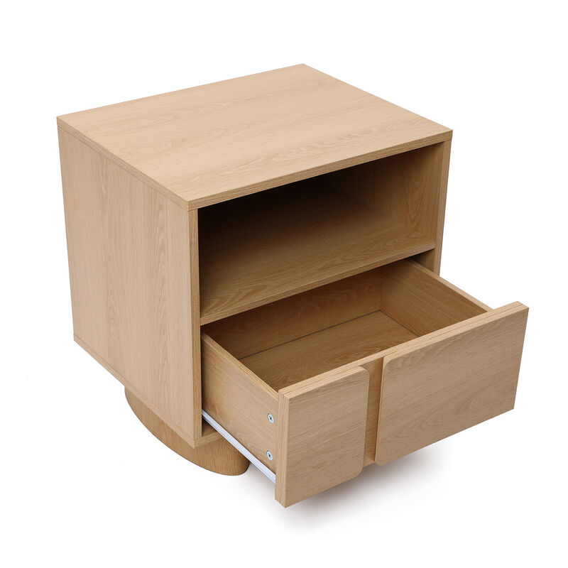 20" Blonde Birch 2-Drawer Wood Nightstand image number 3