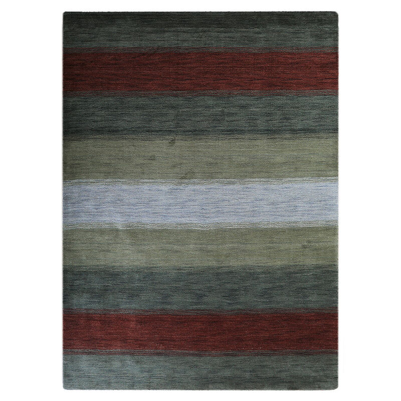 RUGSOTIC CARPETS HAND KNOTTED LOOM WOOL ECO-FRIENDLY AREA RUGS  - Rectangle, Contemporary Modern Design, High Pile Thick Handmade Anti Skid Rugs for Living Room (L00098) image number 0