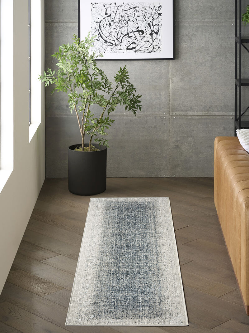 Grand Street GRN03 Ivory/Blue 2'2" x 10' Rug