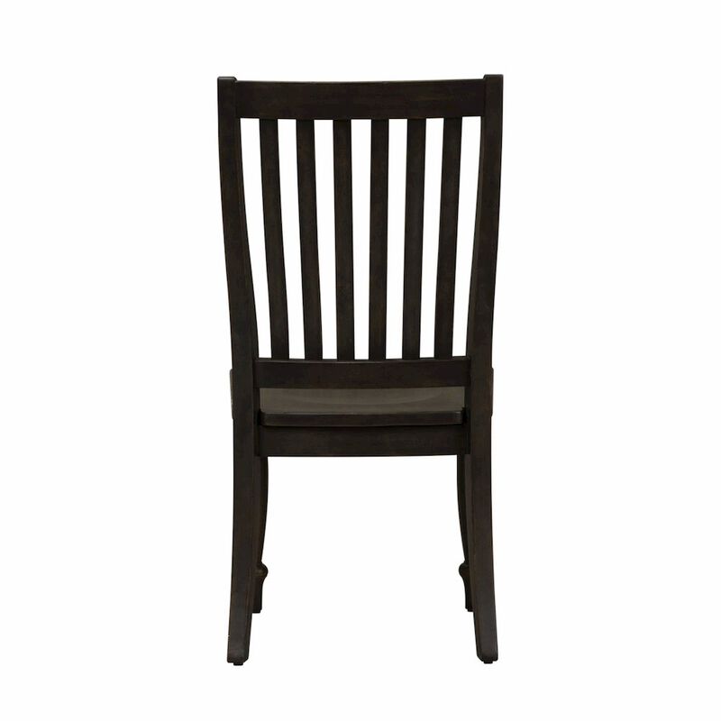 Liberty Furniture Harvest Home Slat Back Side Chair (RTA)-Set of 2 in Chalkboard image number 3