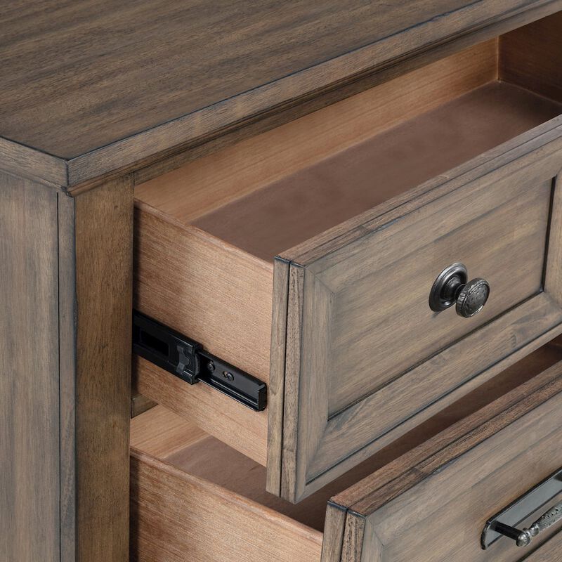 New Classic Furniture Mariana Wood 5-Drawer Chest, Vintage Mocha