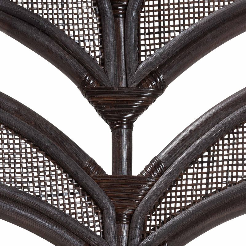 bali & pari Niven Natural Rattan Counter Stool with Cushion - Handwoven Wicker Accent Stool with Banana Leaf Backrest Design for Kitchen Island image number 6