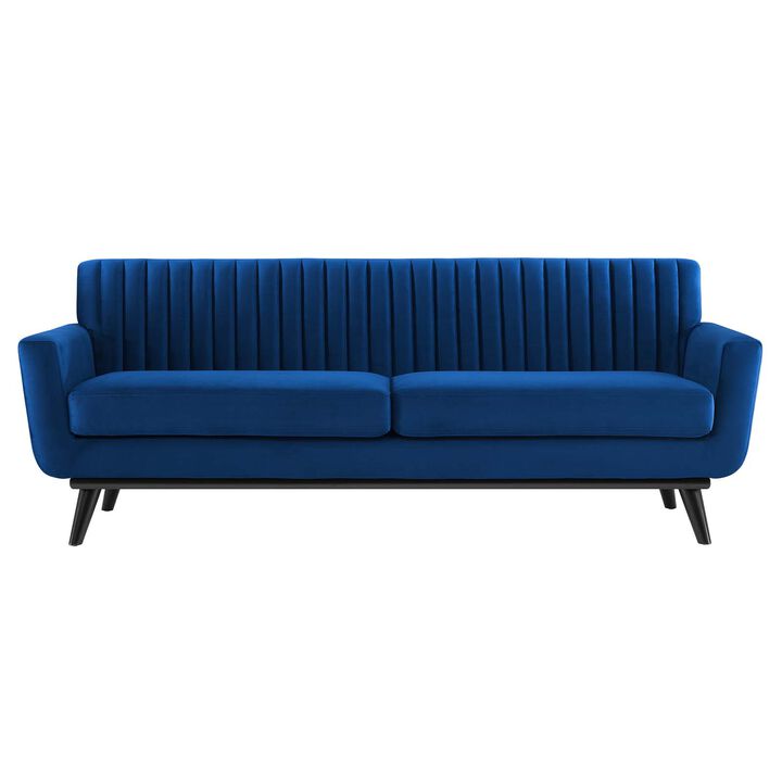 Engage Channel Tufted Performance Velvet Sofa