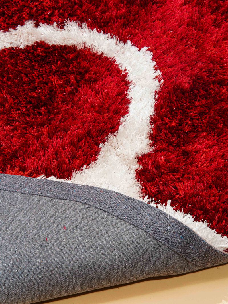 RUGSOTIC CARPETS HAND TUFTED SHAG POLYESTER ECO-FRIENDLY AREA RUGS - Contemporary Modern Design, High Pile Thick Handmade Anti Skid Rugs for Living Room K00003 image number 4