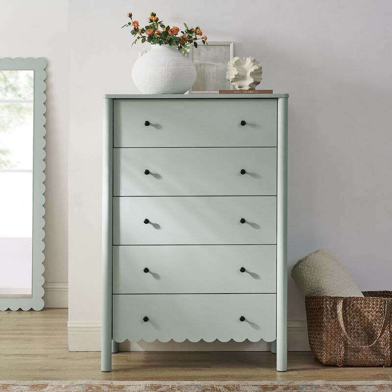 Emmeline Scalloped 5-Drawer Chest image number 6