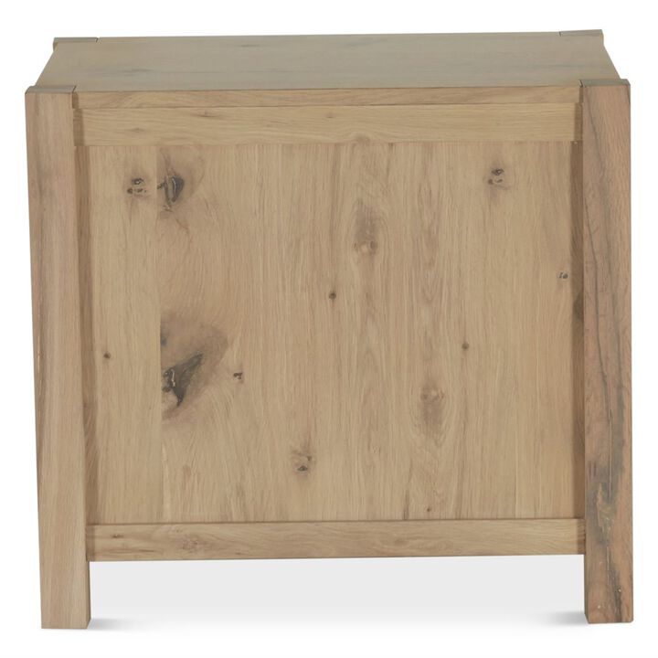 World Interiors Alpine Nightstand in Distressed Oak