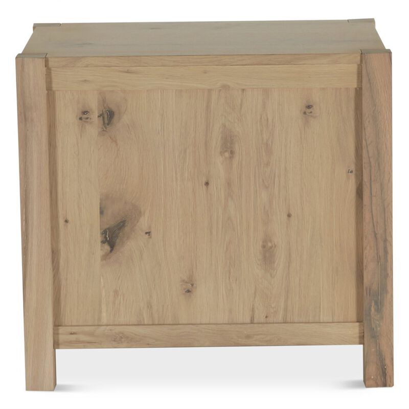 World Interiors Alpine Nightstand in Distressed Oak