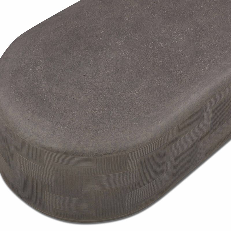 Suraya Concrete Rounded Coffee Table image number 4