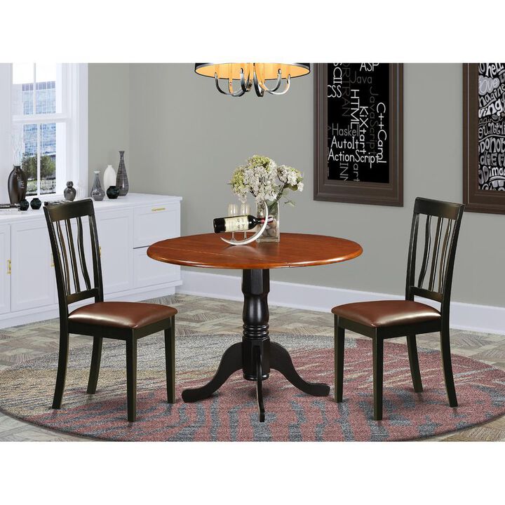 Dining set - 3 Pcs with 2 Wood Chairs
