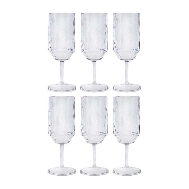 Polycarbonate Drinkware dia.2.75" h:8.25" 14 oz. Round Clear Polycarbonate Goblet (Set of 6)