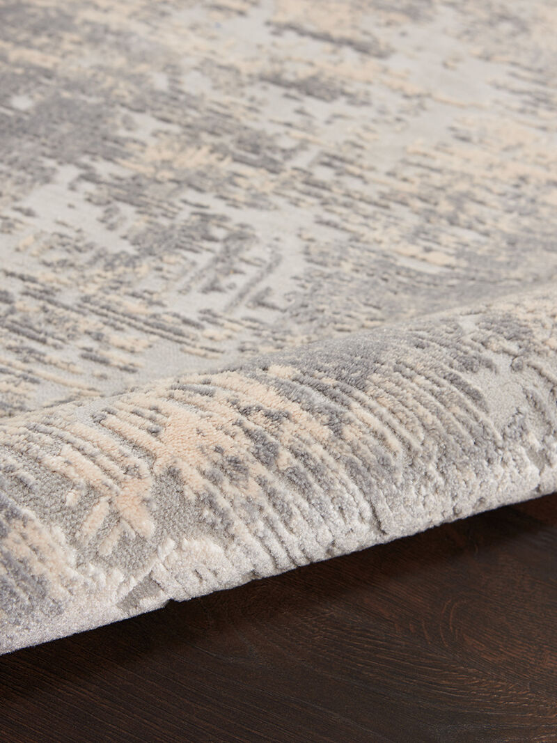 Rustic Textures RUS01 Ivory/Silver 6' x 9' Rug