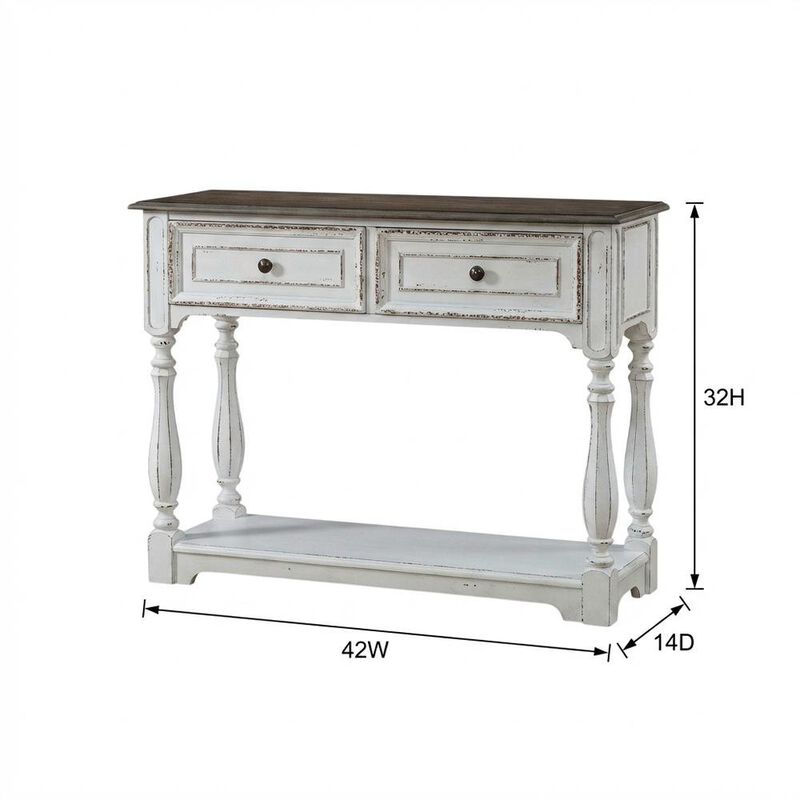 Liberty Furniture White, Console Table, Quality Build, Durable Wood Frame image number 6