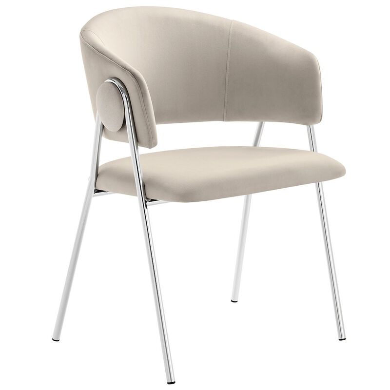 Nella Upholstered Performance Velvet Dining Chair Set of 2 image number 3