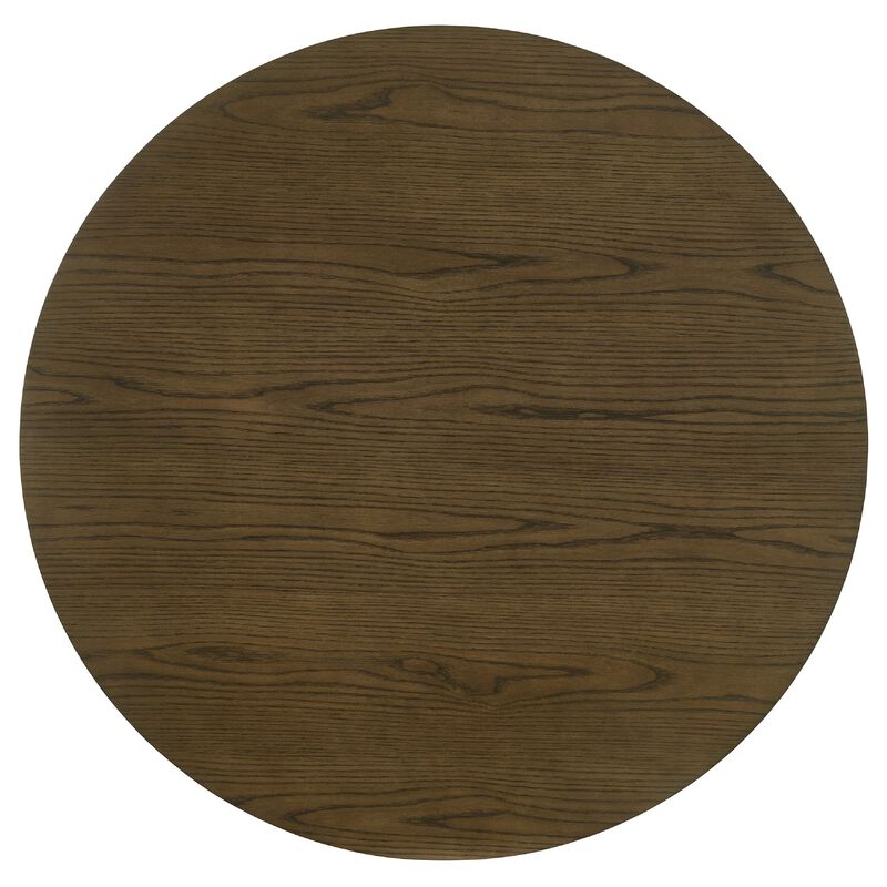 Clera Round Counter-Height Table, Open Shelf, Brown Rubberwood 47 Inch image number 5