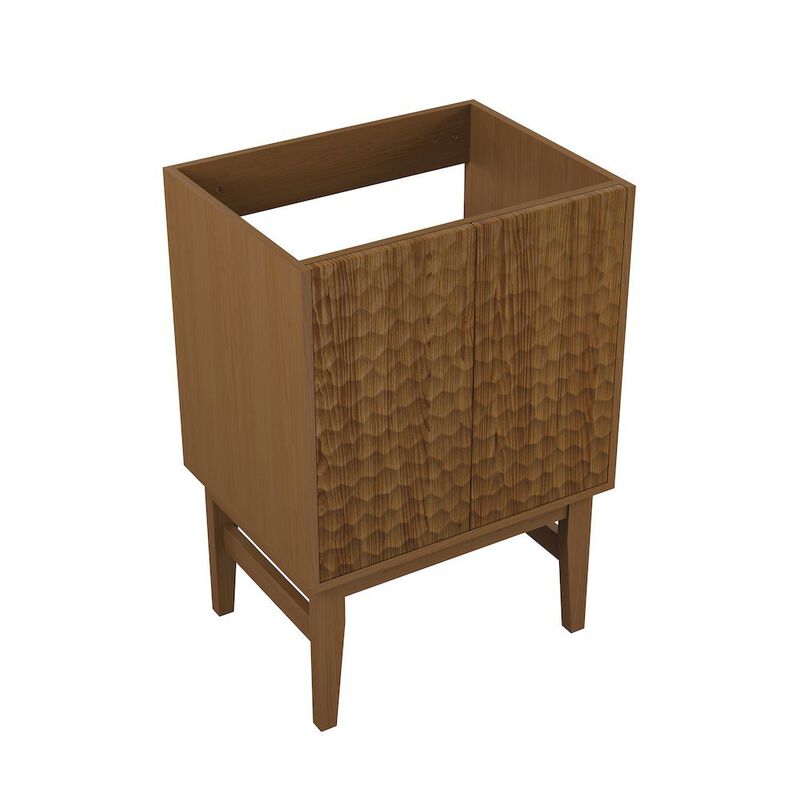 Bosse 24" Freestanding Bathroom Vanity Cabinet without Top in Brown Oak image number 2