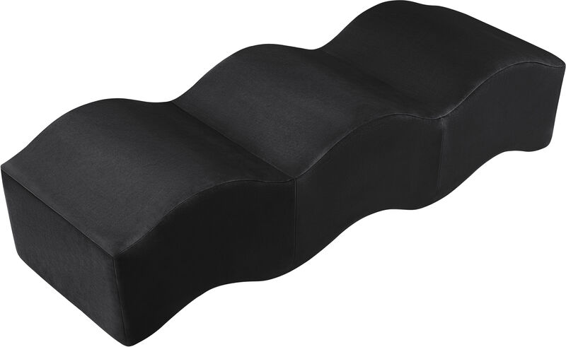 Meridian Furniture Wave Black Velvet Bench