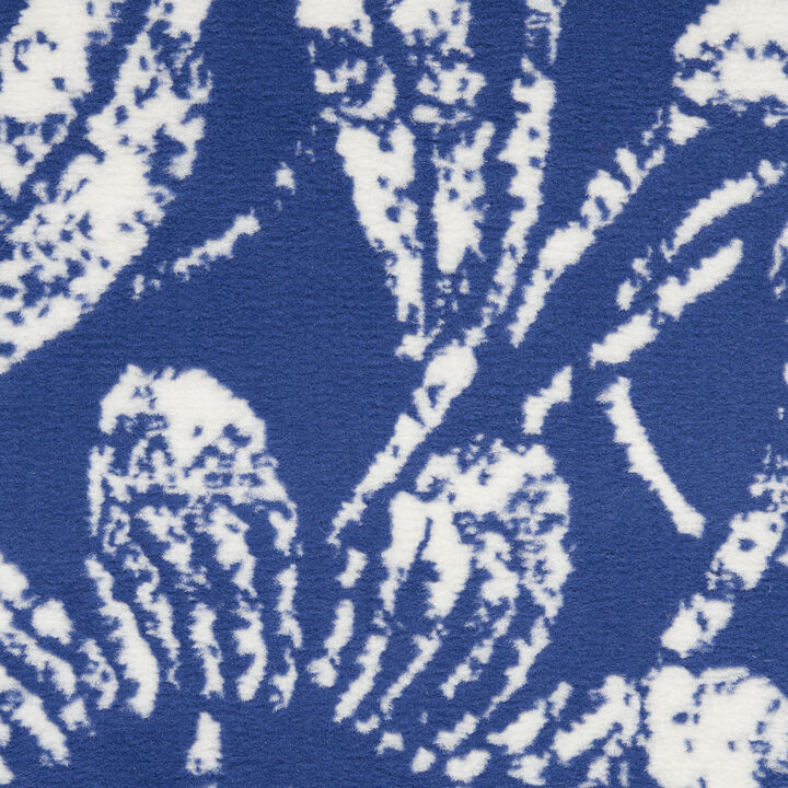 HomeRoots Floral Distressed Non Skid Area Rug