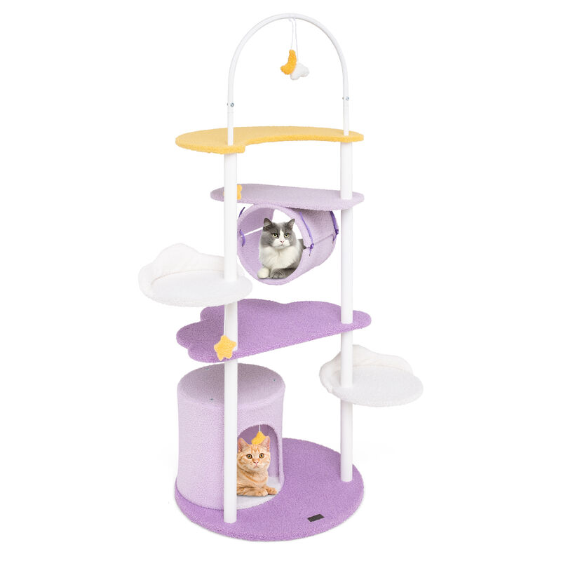 Large Cat Tower with Metal Frame and Jumping Platforms