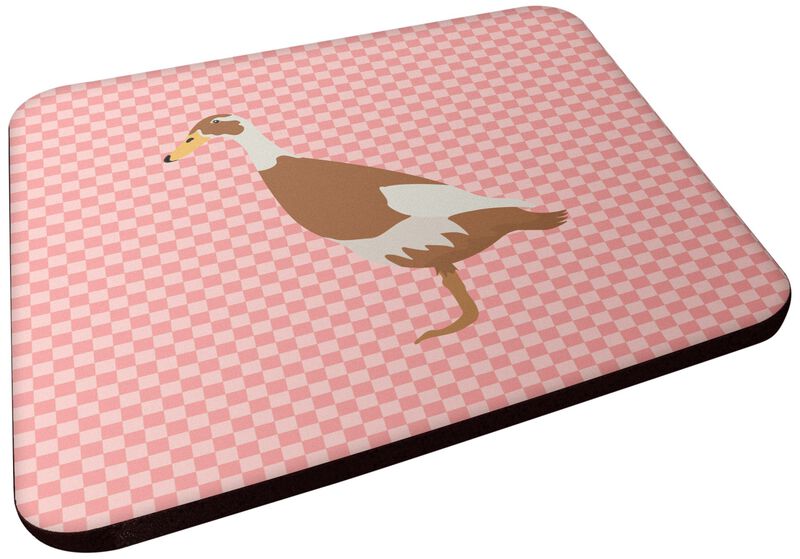 Caroline's Treasures Indian Runner Duck Pink Check Decorative coasters, 3.5, Multicolor