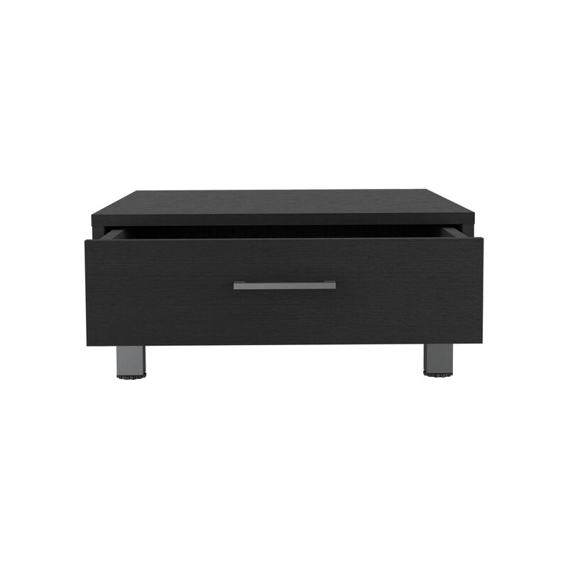 DEPOT E-SHOP Athens Coffee Table, One Drawer, Four Legs, Black