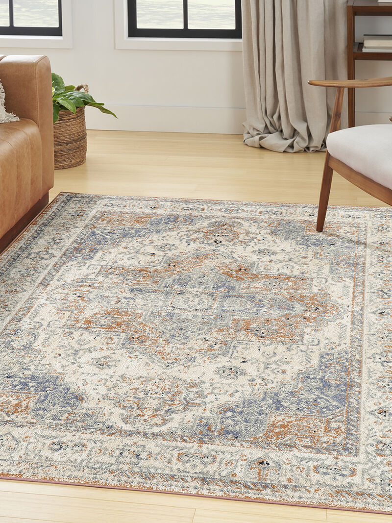Nourison Essentials Persian NRE07 Beige/Blue 5' x 7' Rug