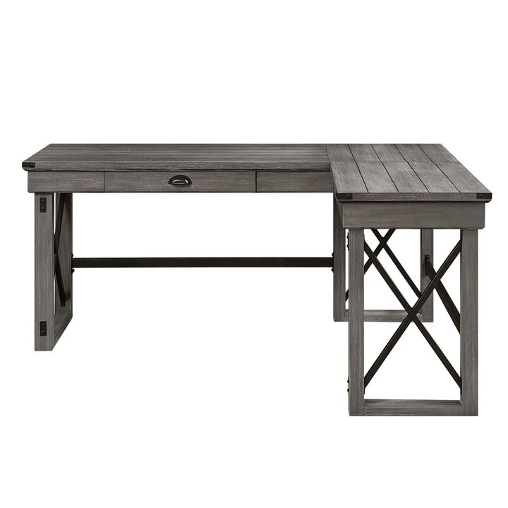 Talmar Writing Desk w/Lift Top in Weathered Gray Finish OF