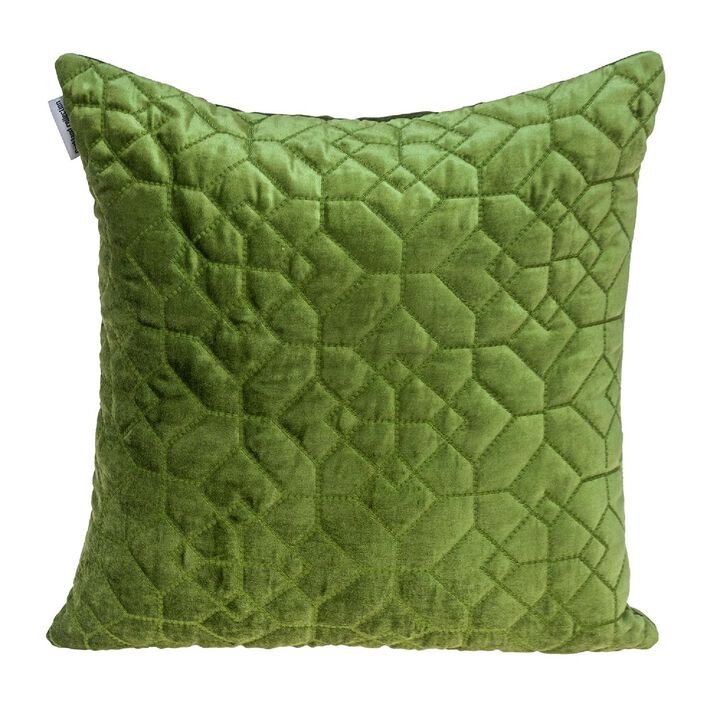 20" Green Transitional Square Throw Pillow