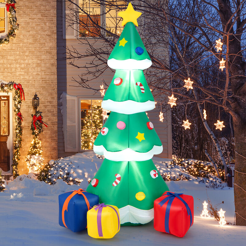 6 Feet Tall Blow up Christmas Tree with 3 Gift Boxes image number 1