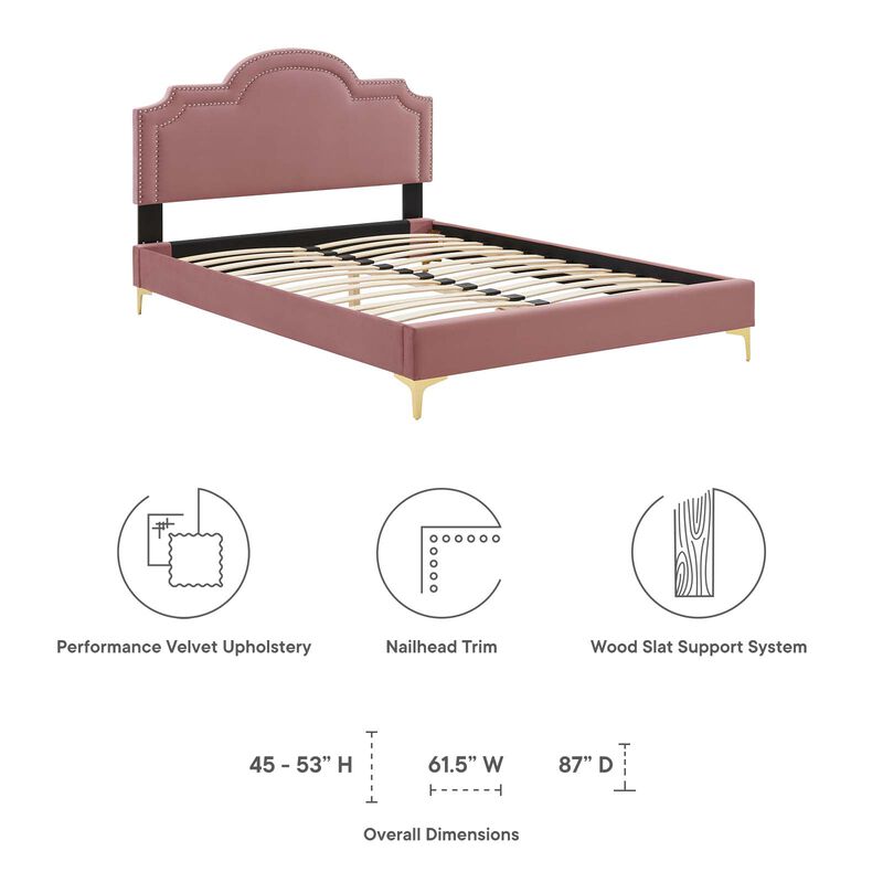 Modway - Aviana Performance Velvet King Bed image number 7