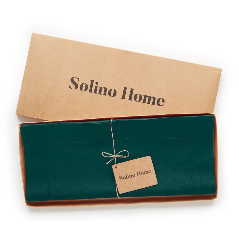 Cotton Linen Table Runner - Cotton Linen Hemstitch