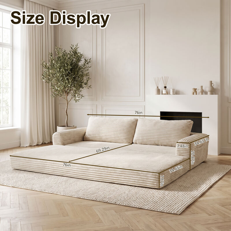 Wujord Convertible Sleeper Sofa Bed image number 8