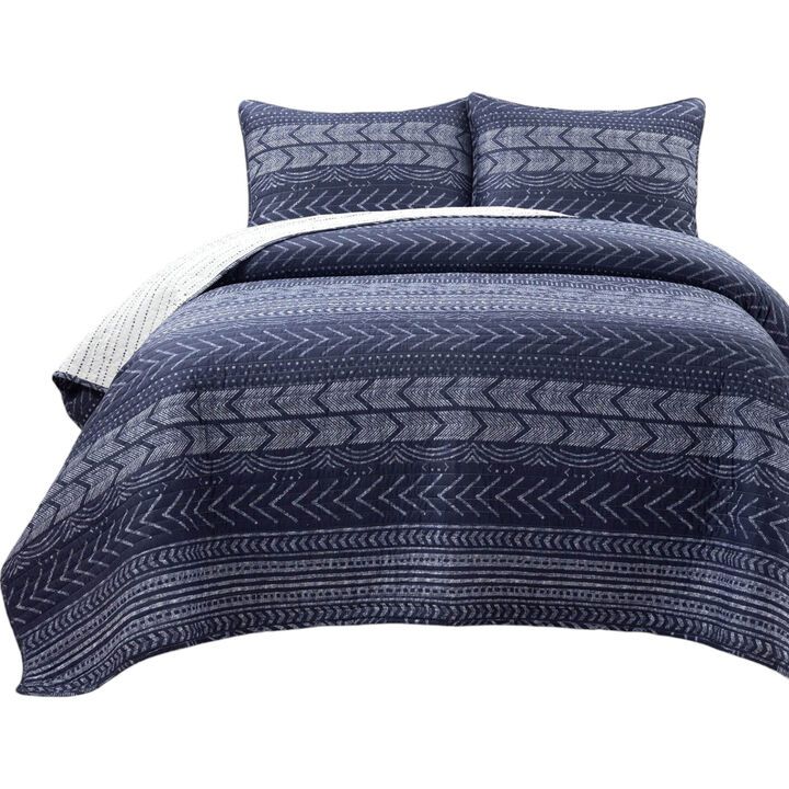 Scandinavian Design Reversible Cotton Quilt Set for Soft Stylish Bedding