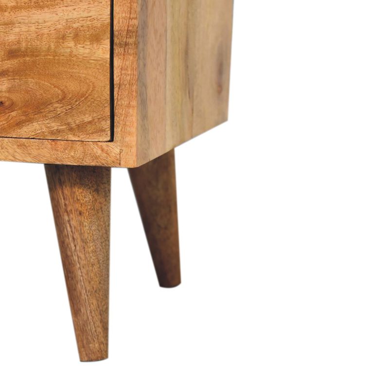 Mini Oak-ish Classic Open 2 Darwer Solid Wood Nightstand