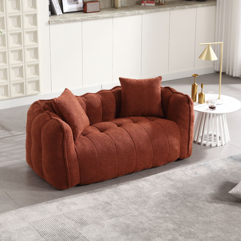 Merax Chenille Lazy Bean Bag Loveseat for Living Room.
