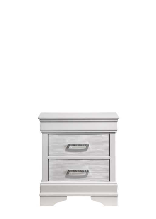 Streamdale Modern Brooklyn Nightstand Made With Wood In White