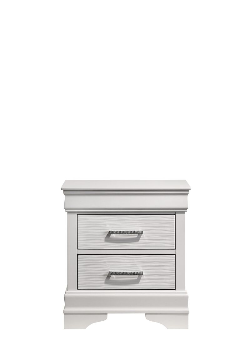 Streamdale Modern Brooklyn Nightstand Made With Wood In White