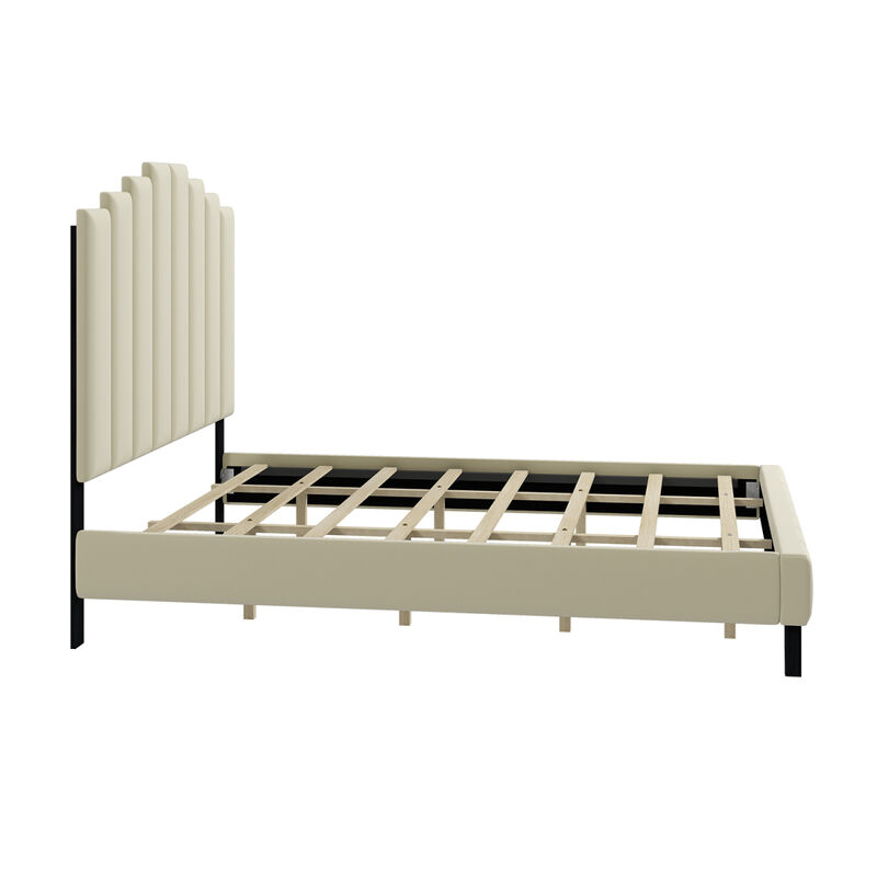 Pharsalia Tufted Upholstered Platform Bed with Headboard and Footboard