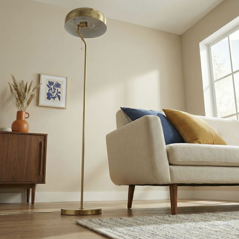 ELEMENT ACE Tall Corner Floor Lamp for Living Room, Bedroom, Office, Reading Nooks, Bedside Illumination, Slim Profile Space Saving Ambient Lighting Fixture image number 4