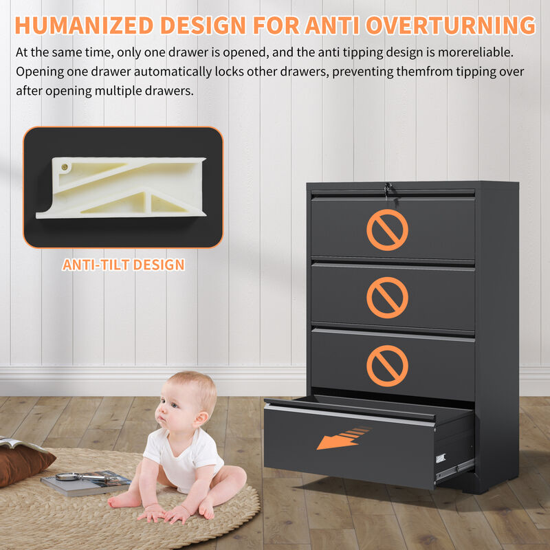 4-Drawer Lateral File Cabinet image number 6