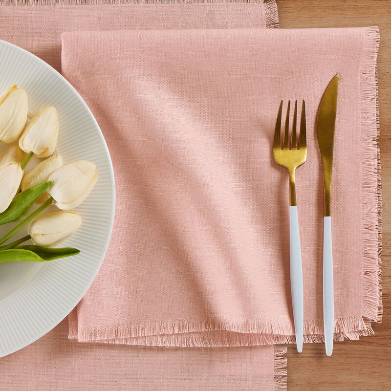 Linen Dinner Napkins - Fringe