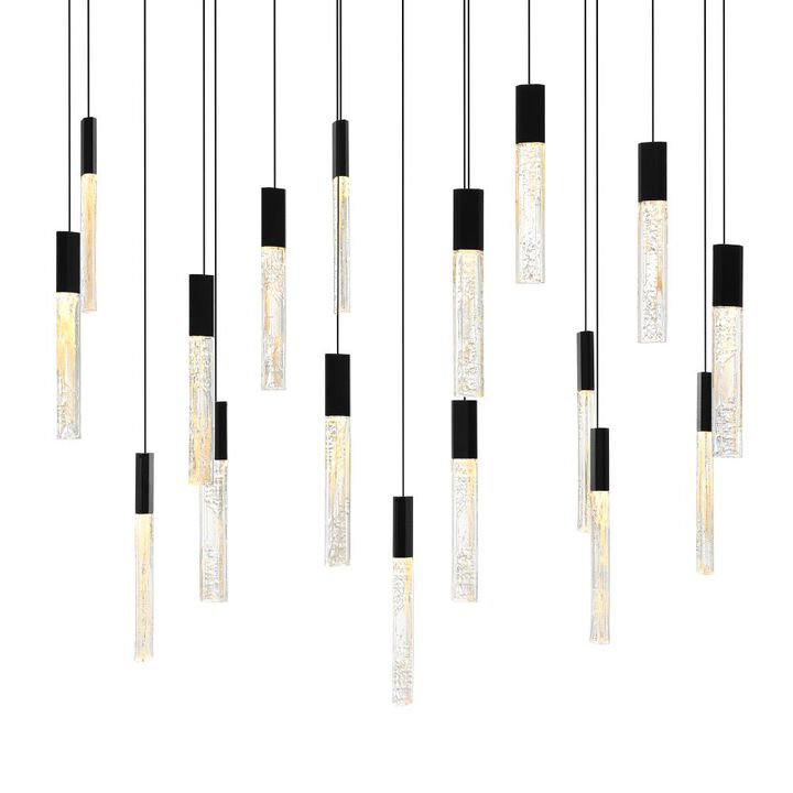 Greta Integrated LED Black Chandelier