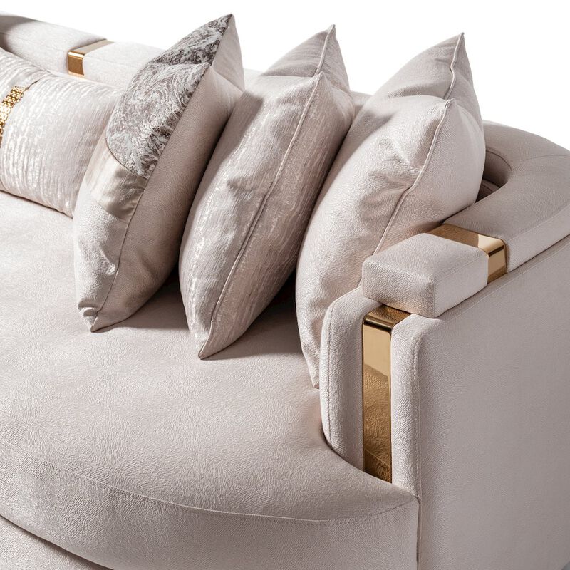 Michael Amini Carmela Mansion Sofa - Almond/Gold