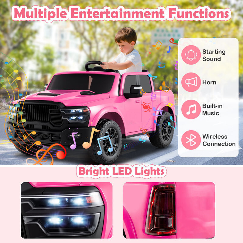 2 Seater Electric Ride On Truck for Big Kids with Remote and Music for Backyard image number 6