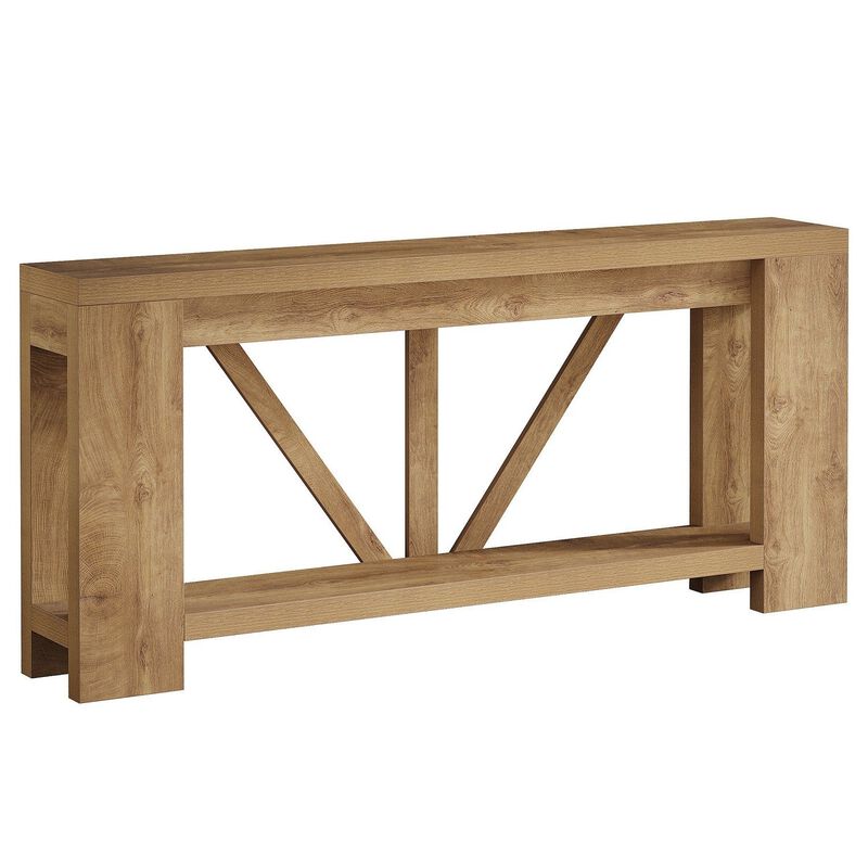 Tribesigns Farmhouse 2-Tier Console Table image number 0